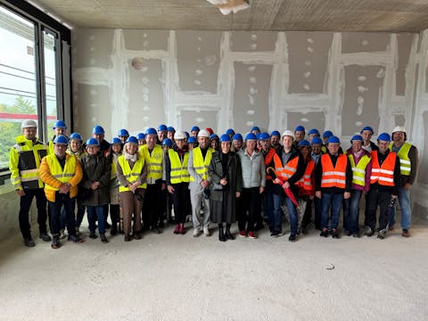 Baustellenbegehung des neuen Klinikkomplexes in Achern