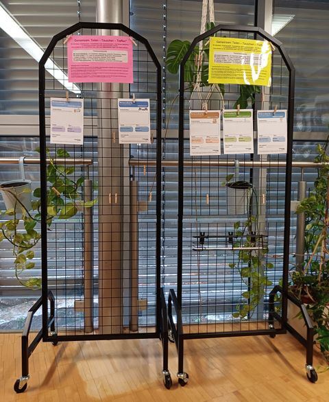 Die Gemeinsam-Pinnwand kann ab November in der Stadtbibliothek zum Austausch und Teilen genutzt werden
